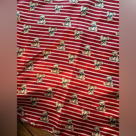 Vintage Stripped Teddy Bear Button Up Pajama Top. - Picture 5 of 7